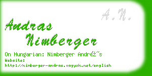 andras nimberger business card